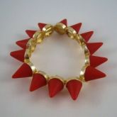 Pulseira spikes vermelho   (Por encomenda)