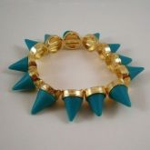 Pulseira spikes verde     (Por encomenda)