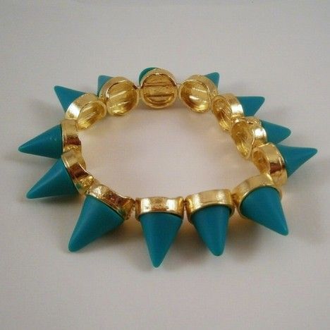Pulseira spikes verde     (Por encomenda)