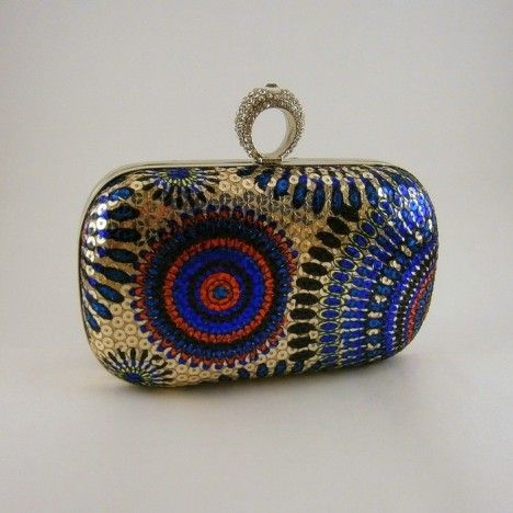 Clutch glam azul     (Por encomenda)