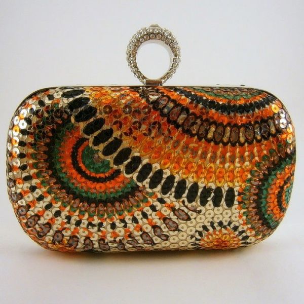 Clutch glam laranja (Por encomenda)