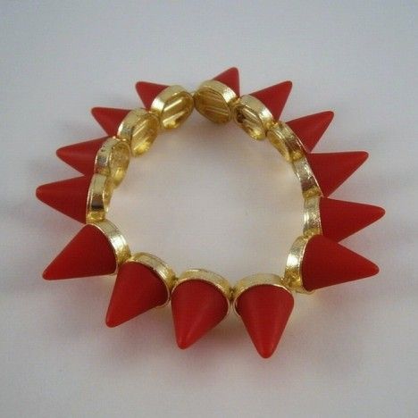 Pulseira spikes vermelho   (Por encomenda)